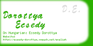 dorottya ecsedy business card